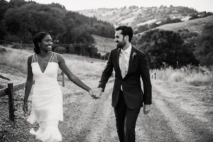 Bride and Groom Black and White Photography