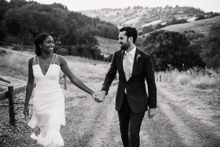 Bride and Groom Black and White Photography