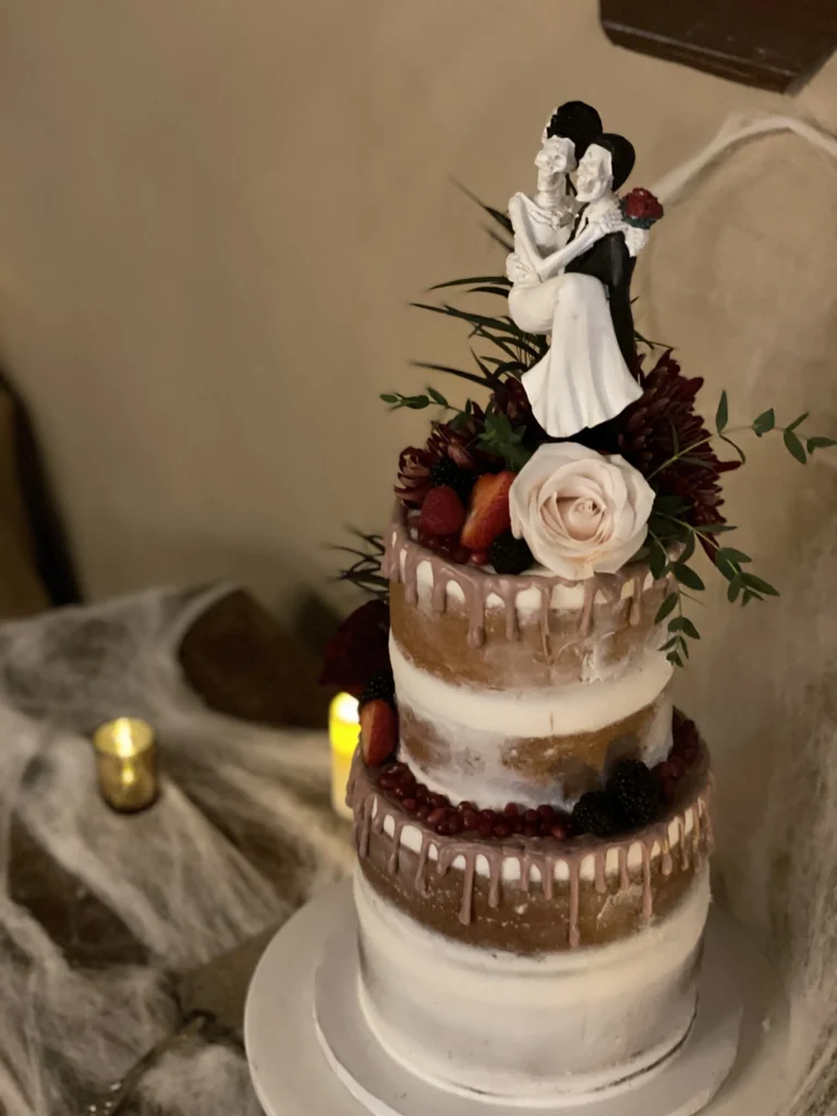 Halloween wedding cake