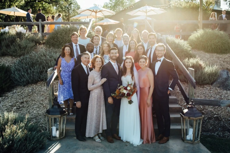 Newlyweds with Family Members