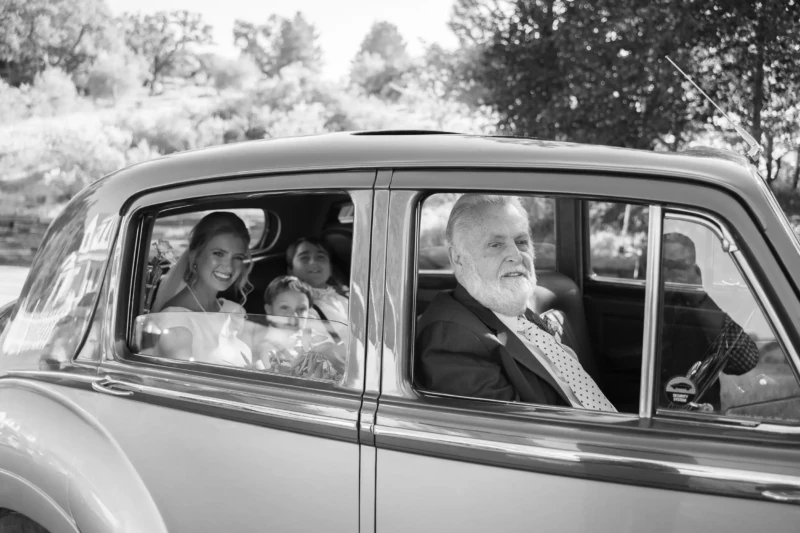 Bride Entry in Car