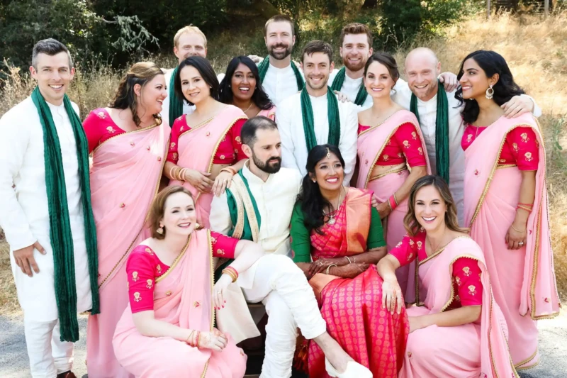 Group Photo of the Groom, Bride and Family