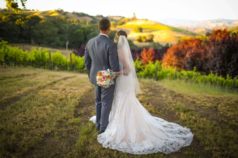 Bride and Groom Photoshoot at Sunset