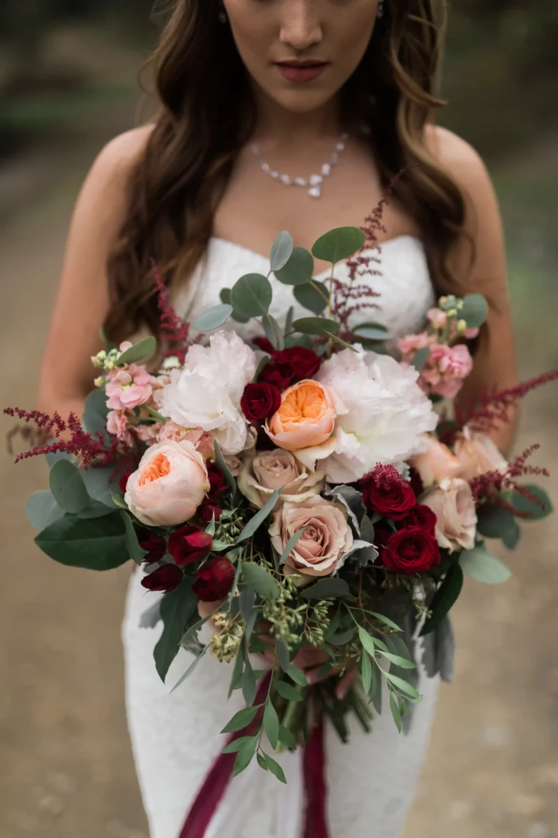 Bride Posing With Bouquet