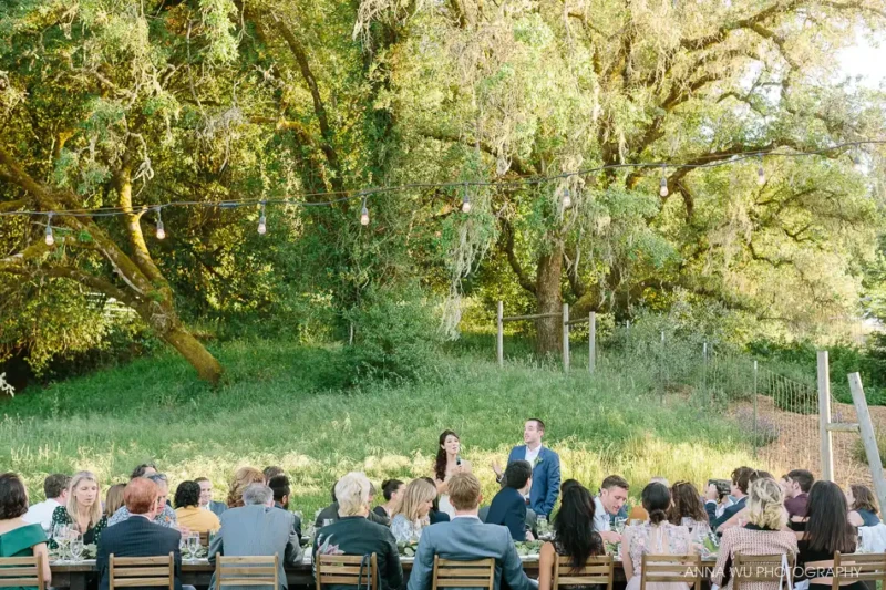 Bride and Groom with Family Members