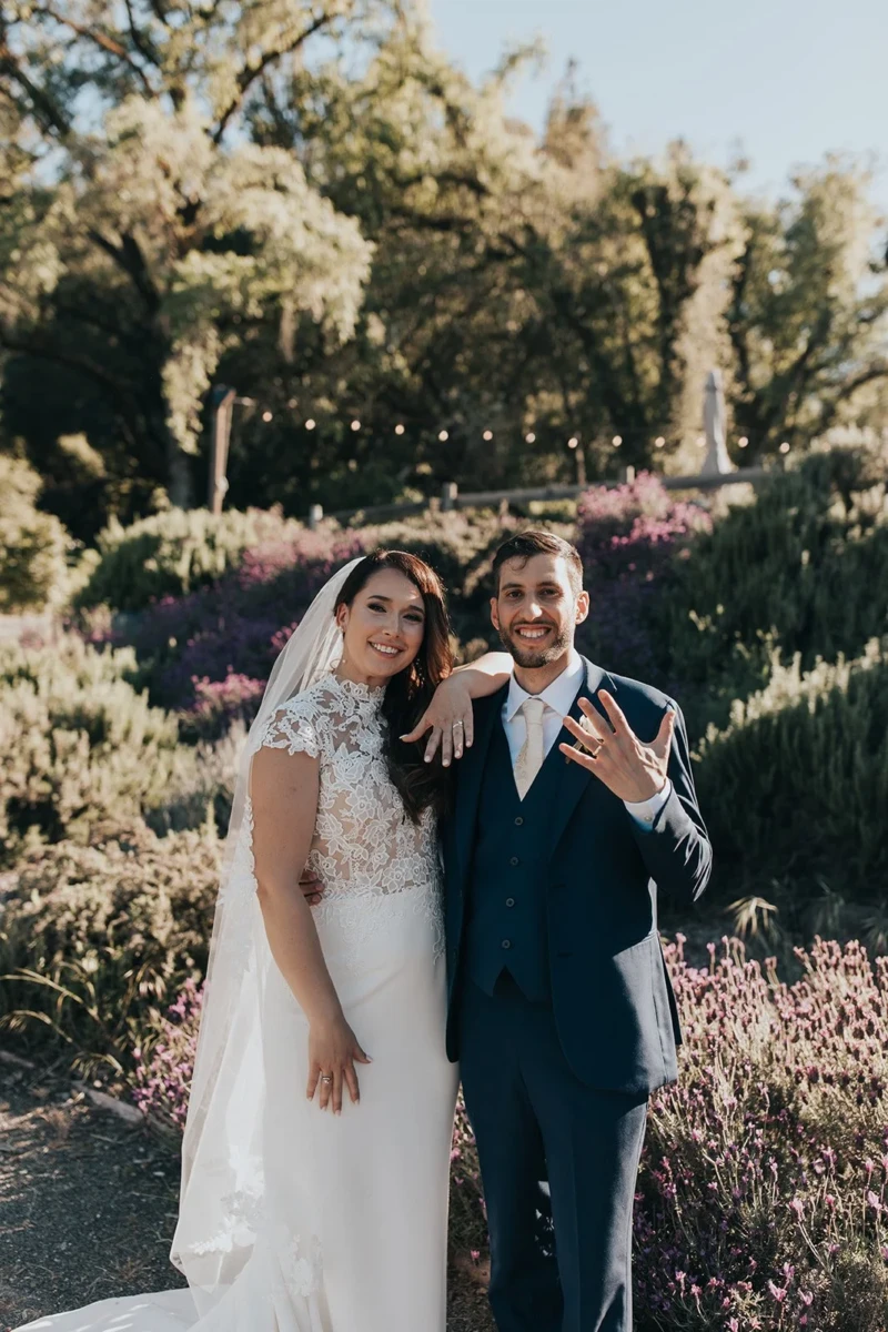 Just Married At Outdoor Arbor Ceremony Site