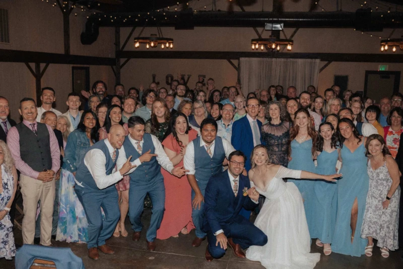 Group Wedding Inside Four Season Barn